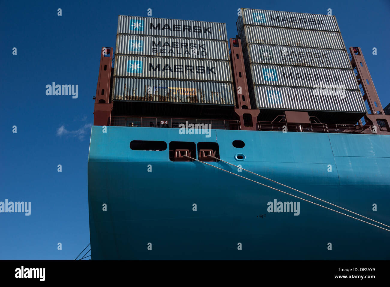 Maersk Lines new Triple E ship Majestic Mærsk at quay in Copenhagen