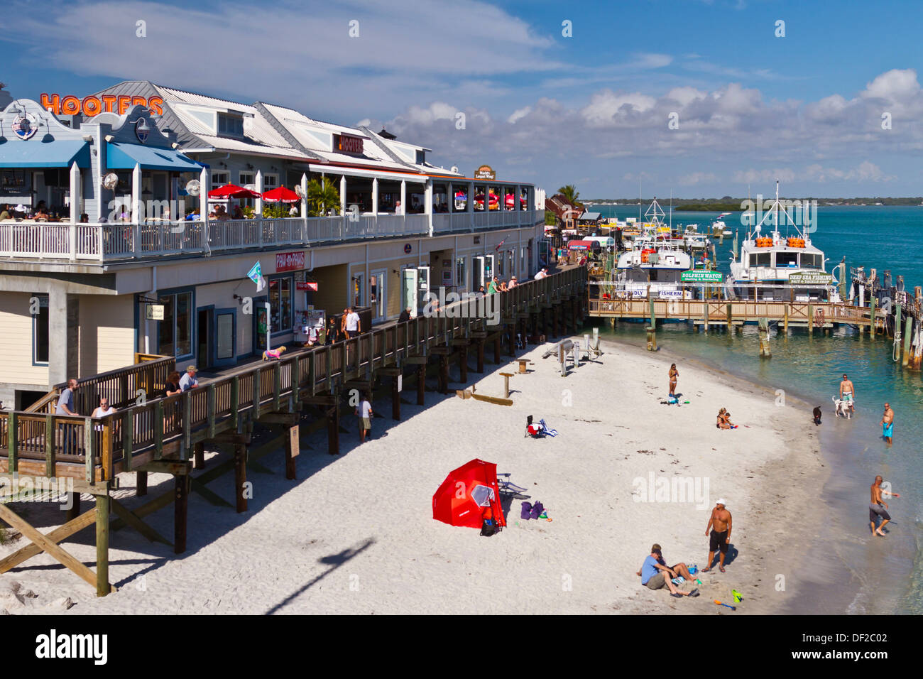 The quaint fishing village of John´s Pass, Florida, USA Stock Photo