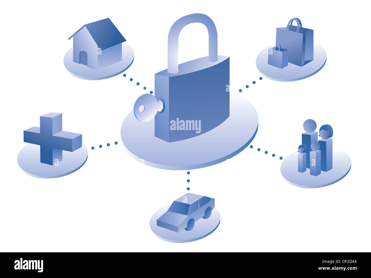 Icons safety / insurance Stock Photo Alamy