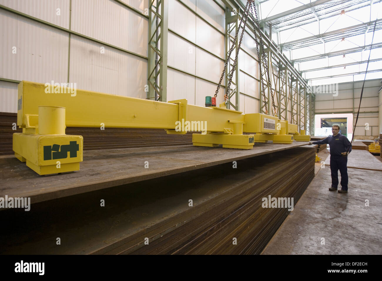 Permanentelectro telescopic beams for single sheet handling Stock Photo Alamy