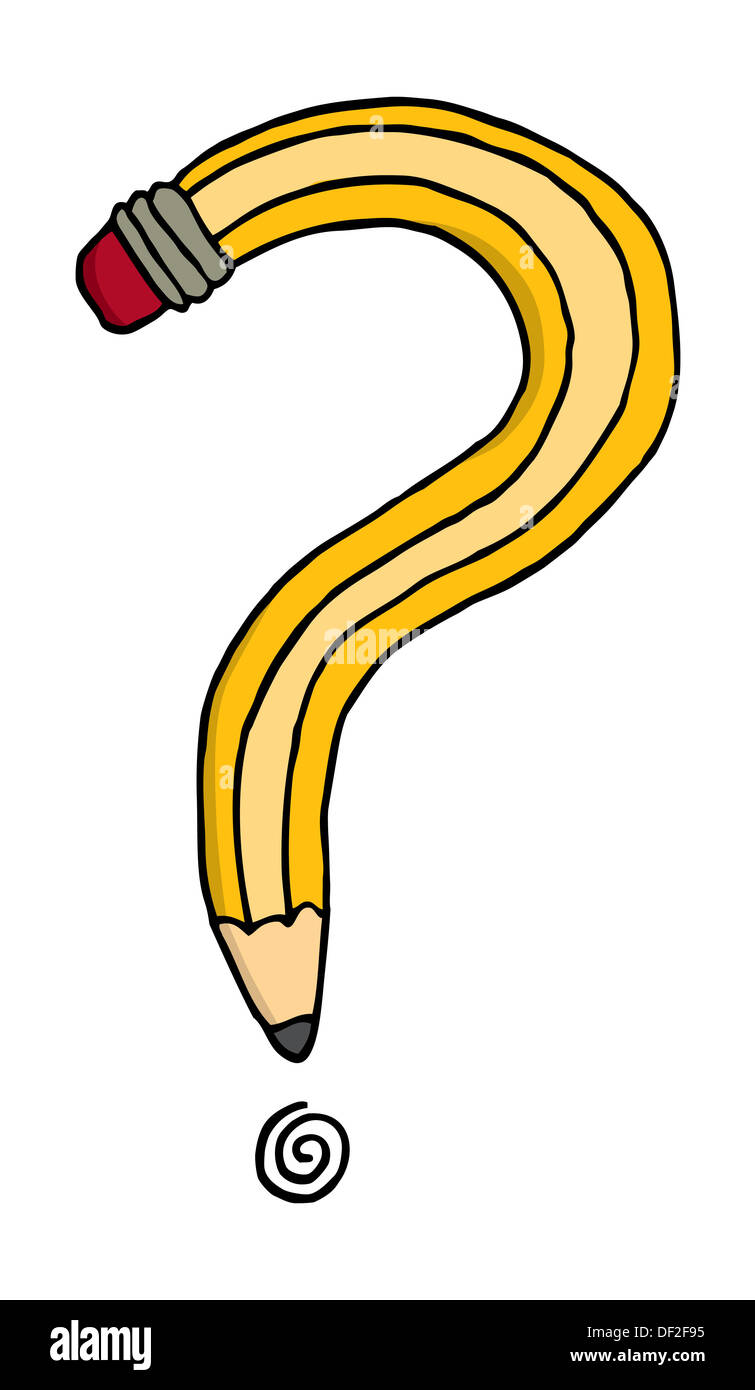 Pencil question mark Stock Photo Alamy