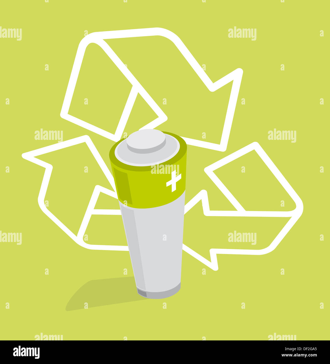 Renewable Energy / Ecologic Green Battery Recycle Stock Photo Alamy