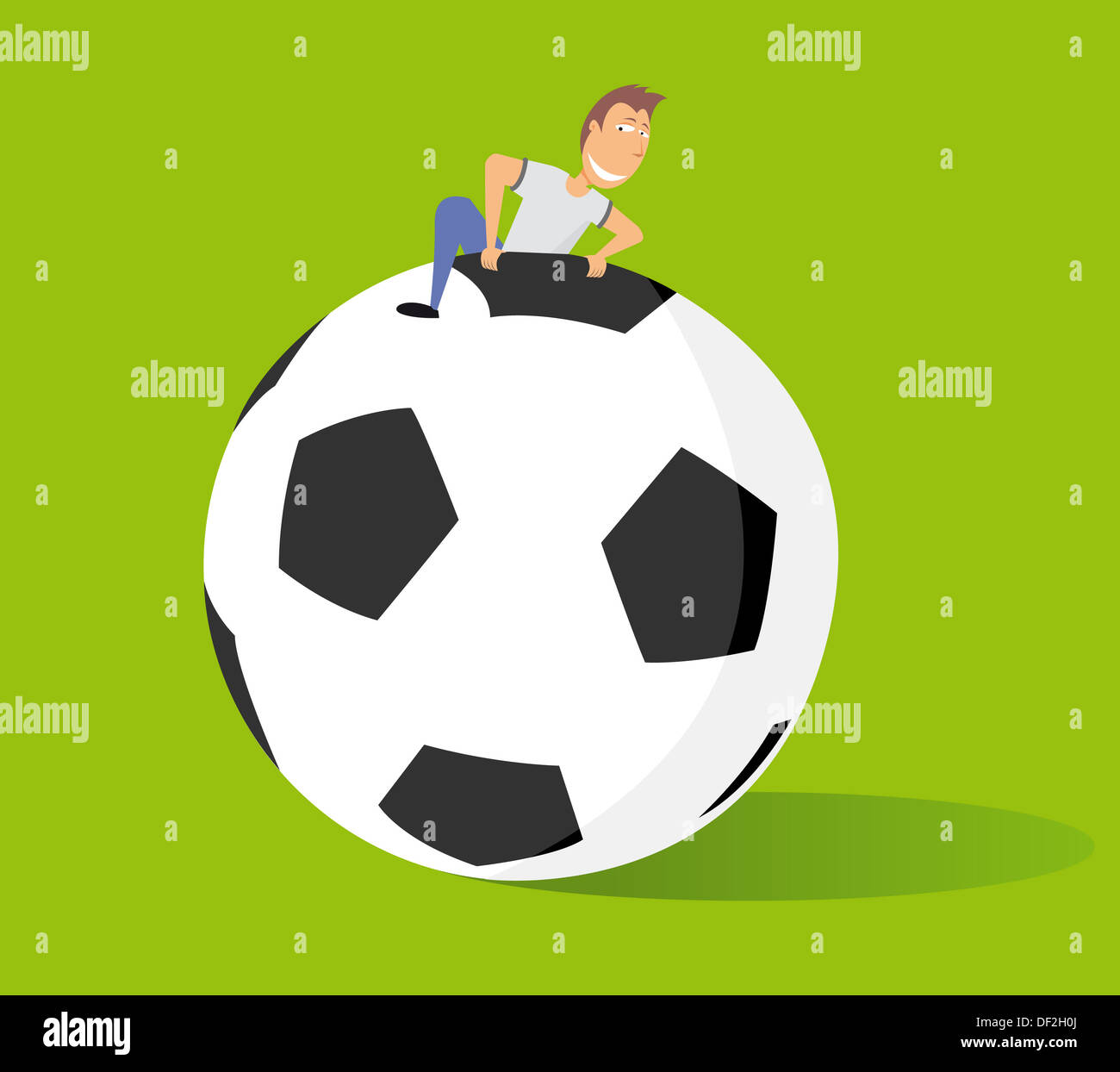 Huge soccer ball / Big fan of football or Fútbol Stock Photo Alamy
