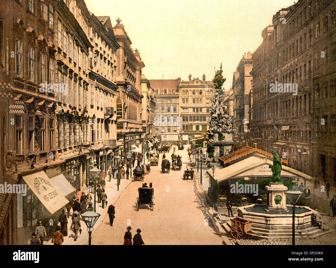 The Graben, Vienna, Austro-Hungary, circa 1900 Stock Photo