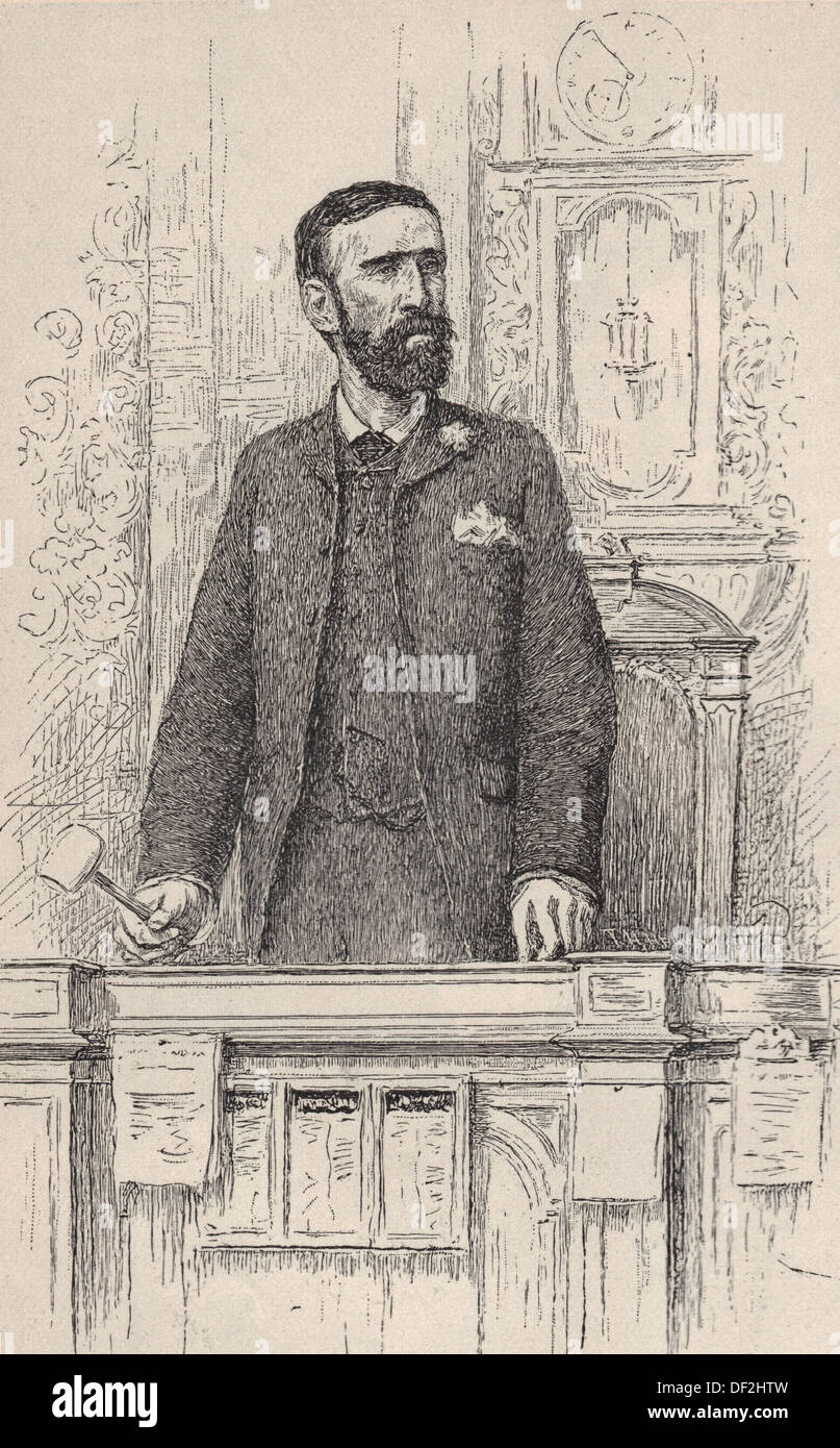 Chairman James Mitchell New York Stock Exchange, 1885 Stock Photo