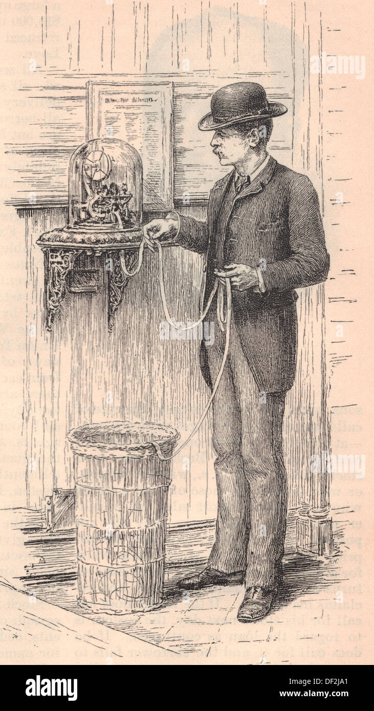Stock ticker, circa 1885 Stock Photo
