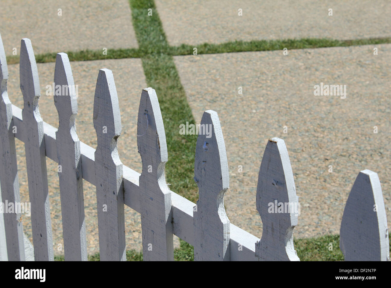 White Picket Fence Stock Photo