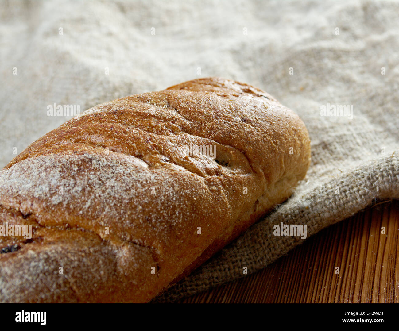 farmhouse bread .farm-style country Stock Photo