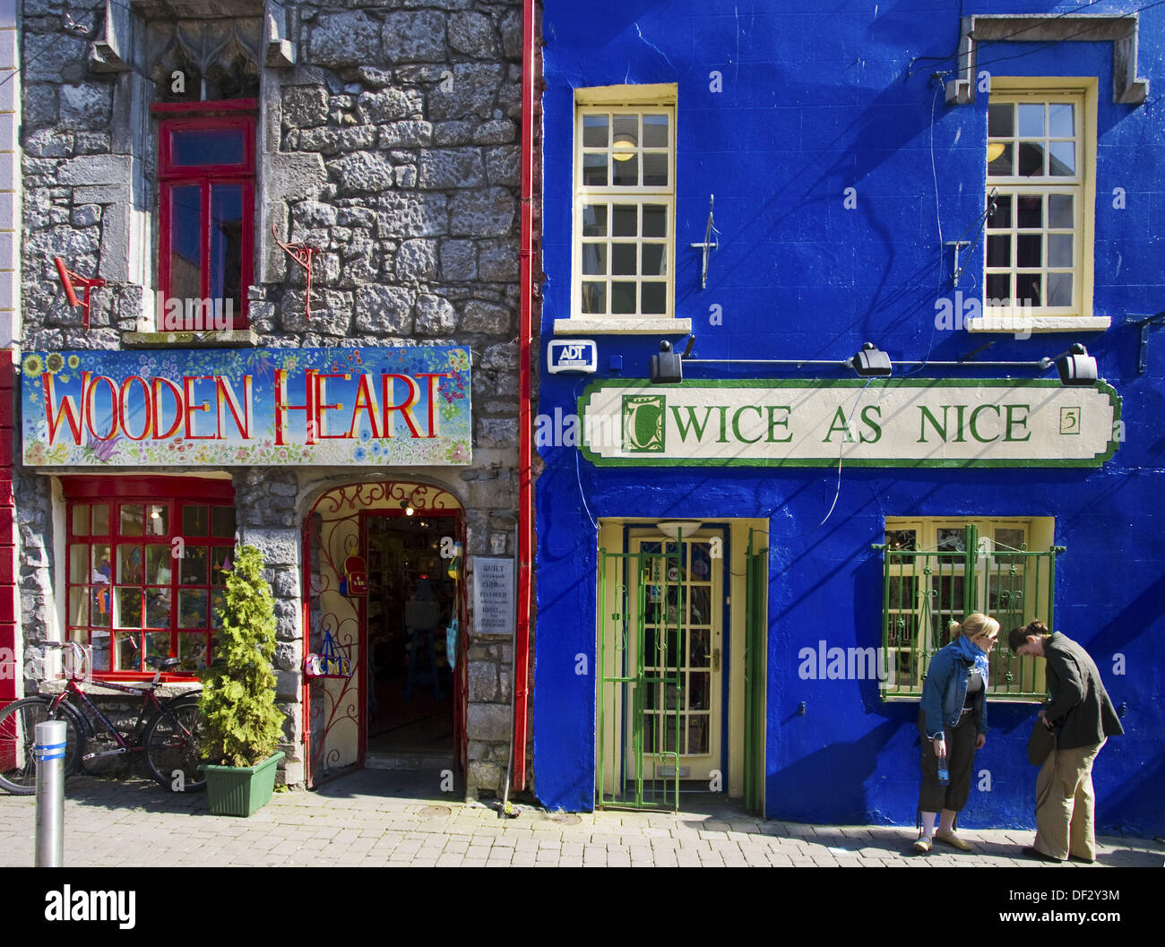 Shopfronts at High St. Galway City. Co. Galway. Ireland Stock Photo Alamy