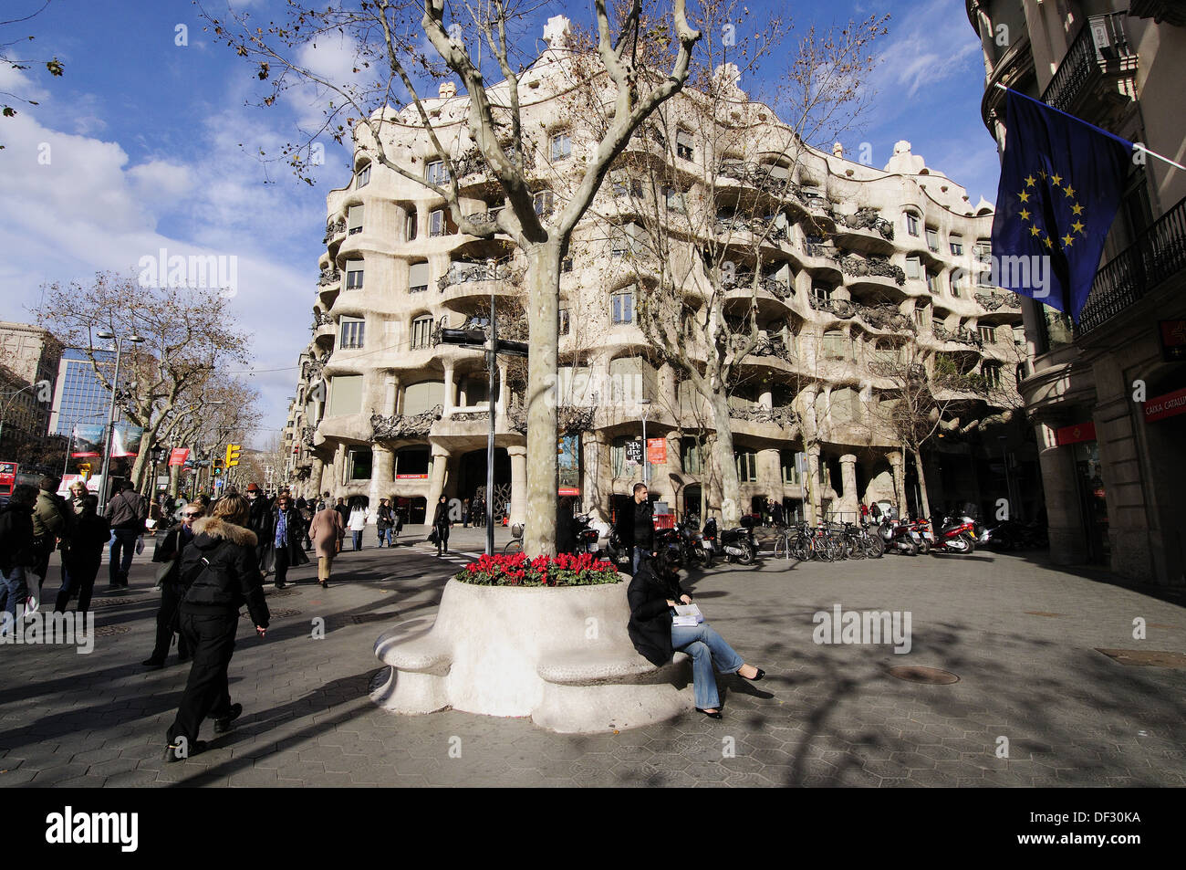 Mila House (aka La Pedrera) by Gaudi in Passeig de Gracia, Barcelona