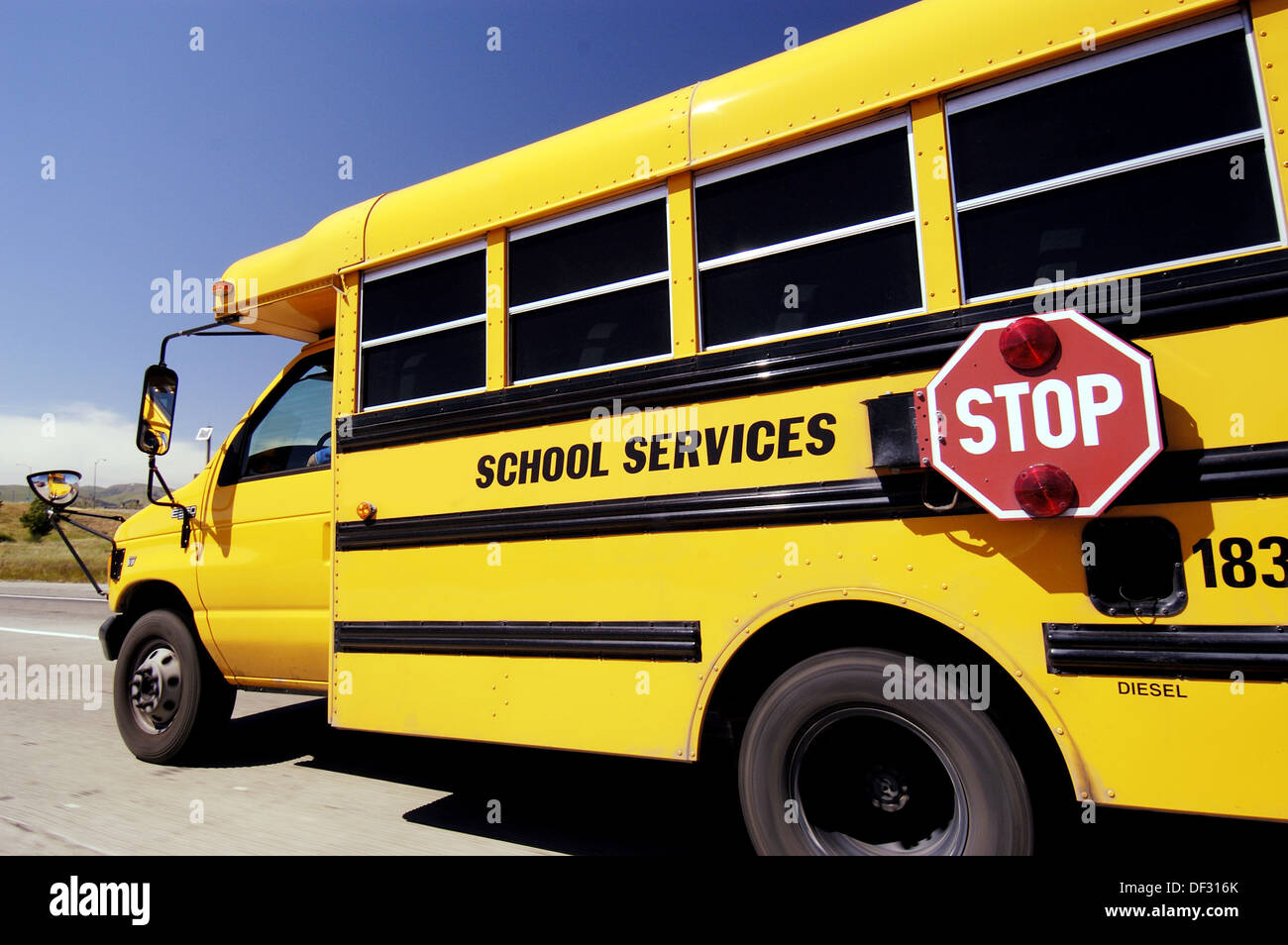 Yellow school bus. California. USA Stock Photo Alamy
