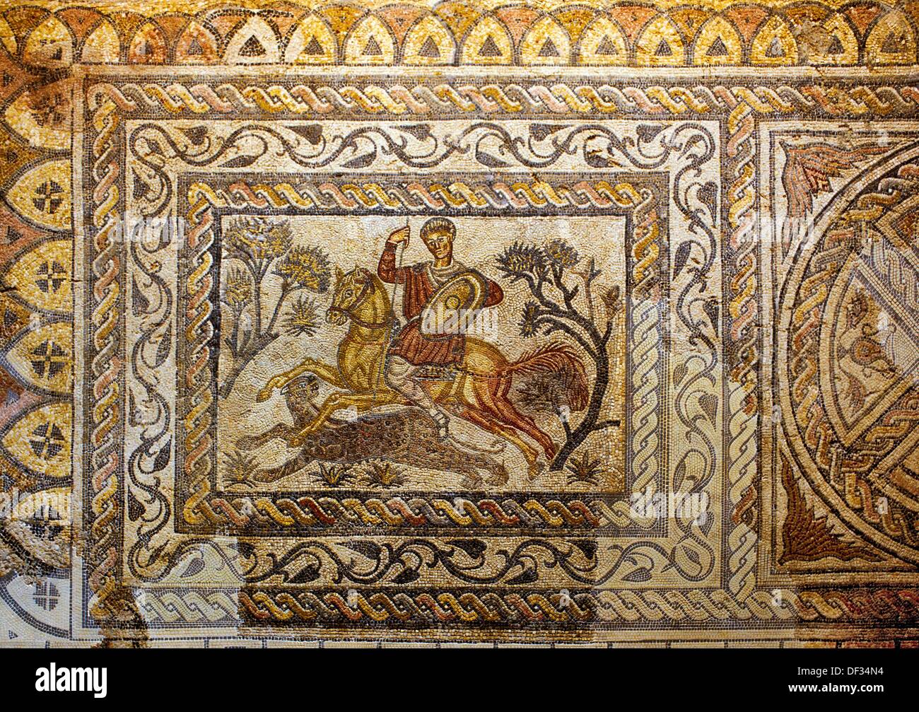 Roman Mosaic  Roman Art Museum  Mérida  Badajoz Spain Stock Photo