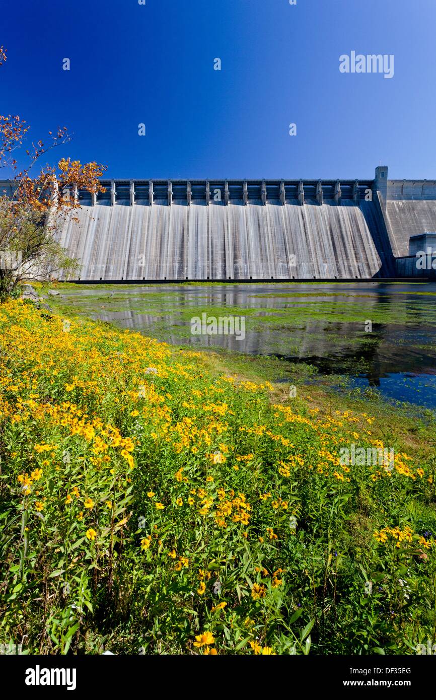 The Bull shoals Dam hydroelectric project in Arkansas, USA Stock Photo