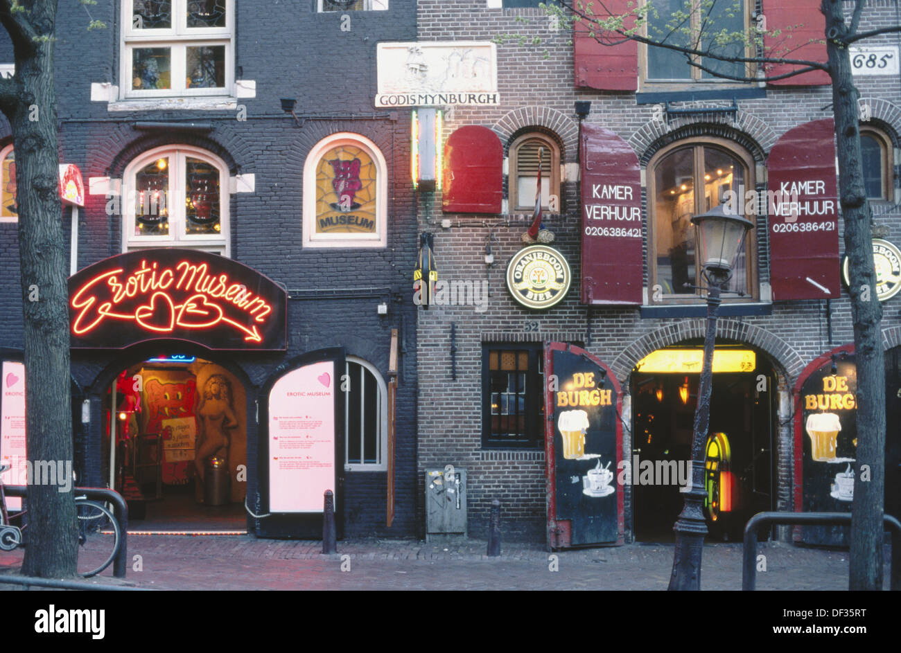 Red quarter. Amsterdam. Holland Stock Photo -