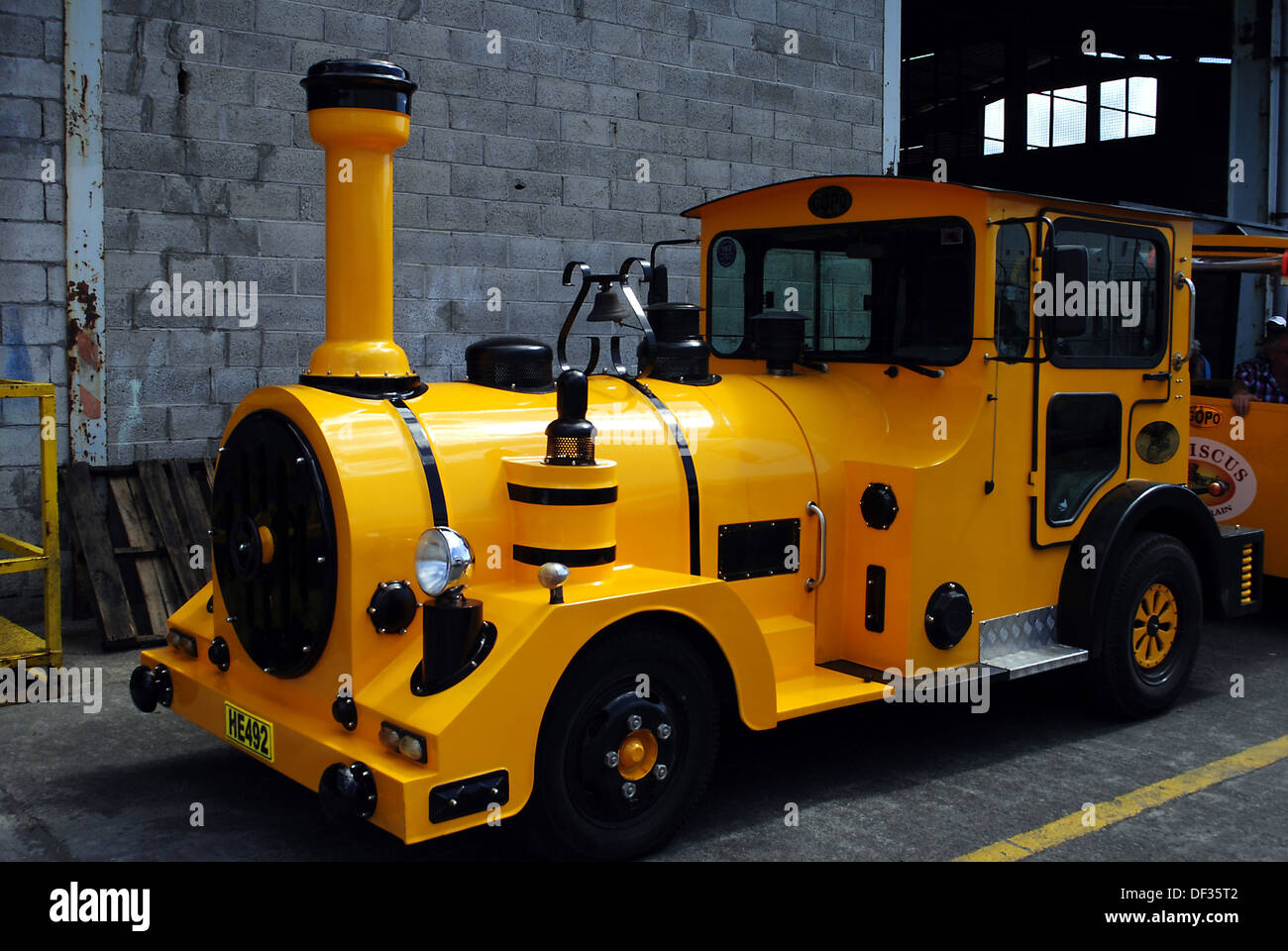 Tourist train tour Dominica Stock Photo Alamy