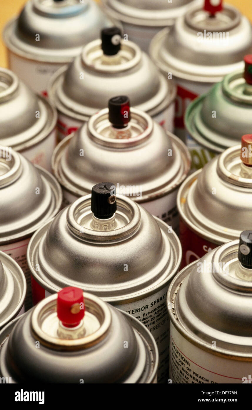 Aerosol spray cans harmful to ozone Stock Photo Alamy