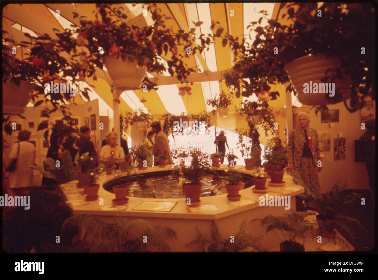 ANNUAL FLOWER SHOW AT BRYANT PARK, BEHIND THE MAIN BRANCH OF THE NEW YORK PUBLIC LIBRARY IN MIDTOWN MANHATTAN 551773 Stock Photo