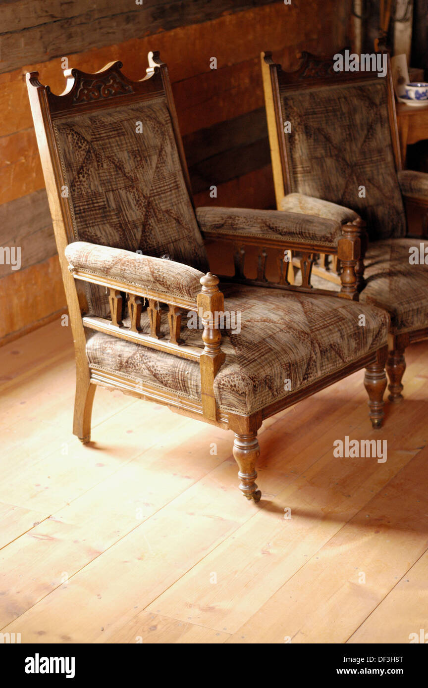 Interior of log cabin at Rika´s Roadhouse and Landing. Delta Junction