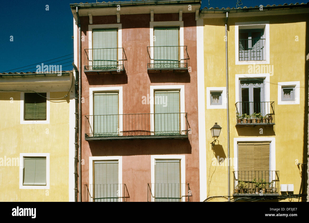Houses in Main Square, Cuenca. CastillaLa Mancha, Spain Stock Photo