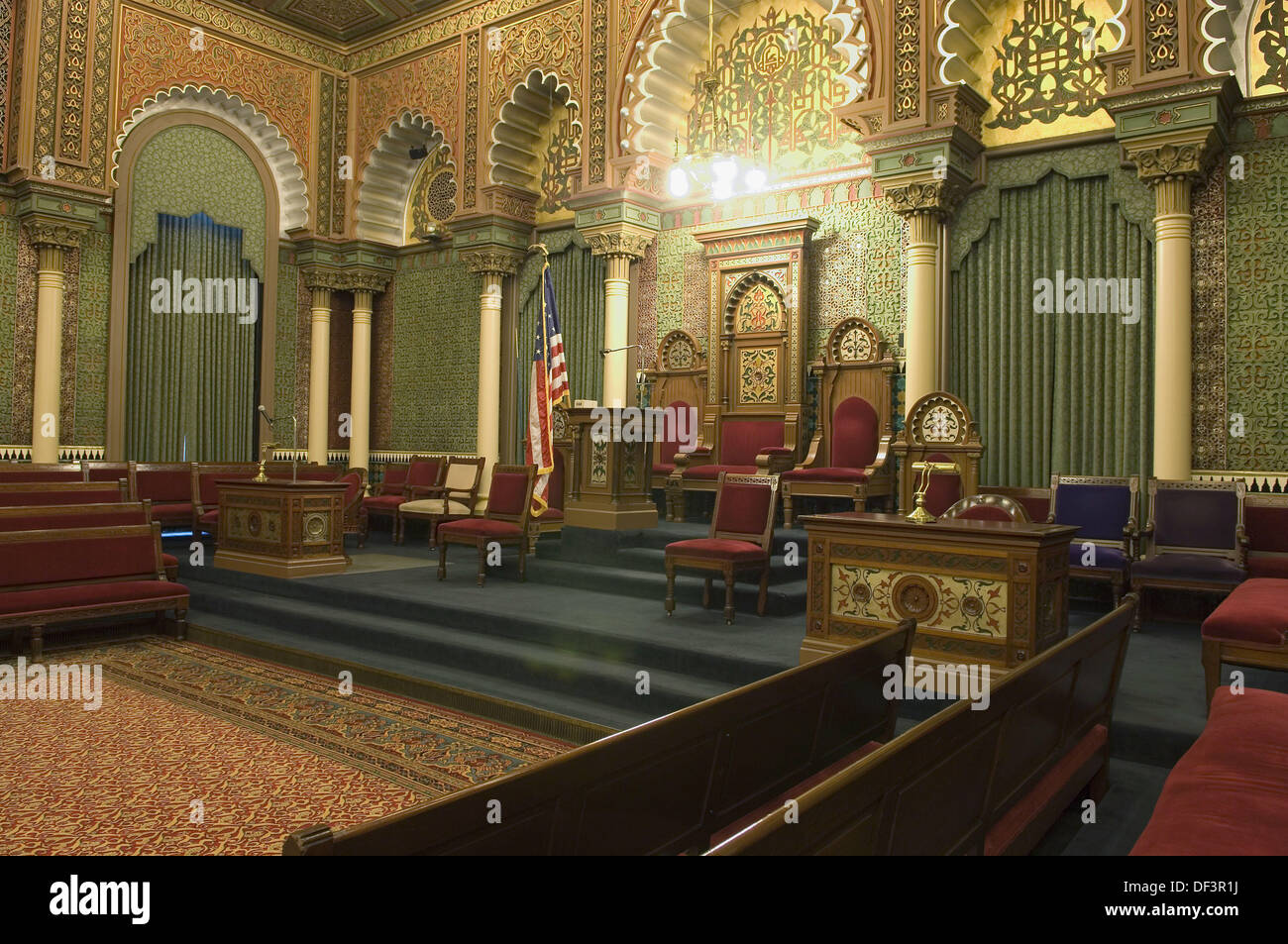 The Masonic temple. The Grand Lodge of Pennsylvania. City of Stock