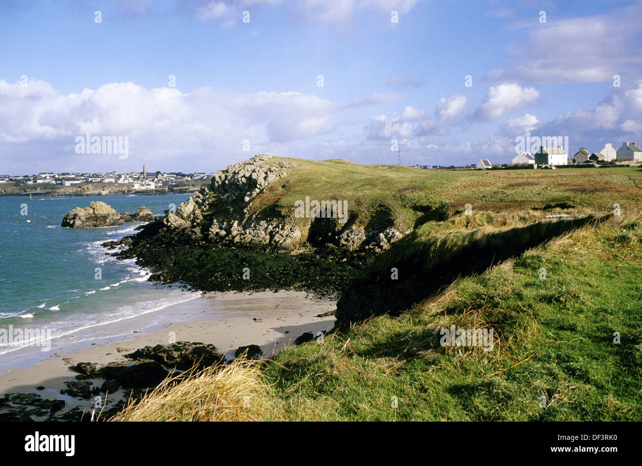 Lampaul village. Island of Ouessant. Finistère. Brittany. Atlantic Coast. France Stock Photo