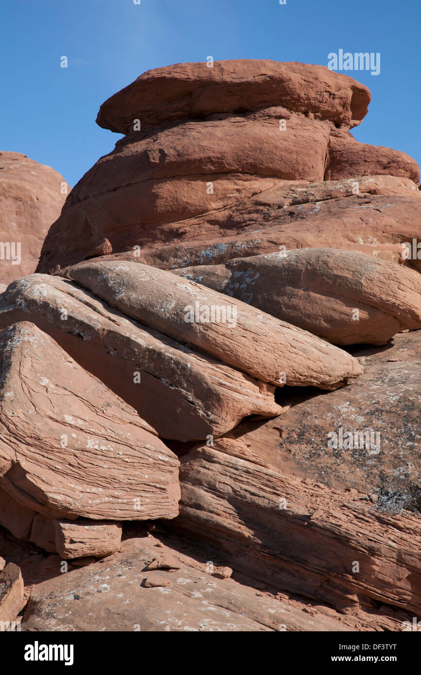 Detail of the Devils Garden in Arches National Park, Utah. Stock Photo