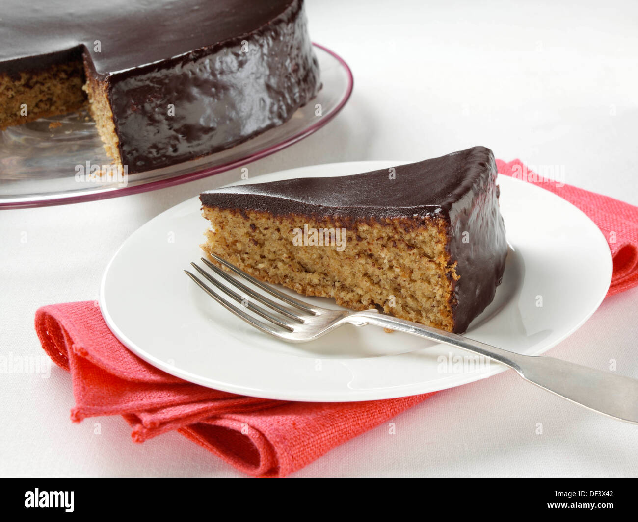 Toasted hazelnut cake Stock Photo Alamy
