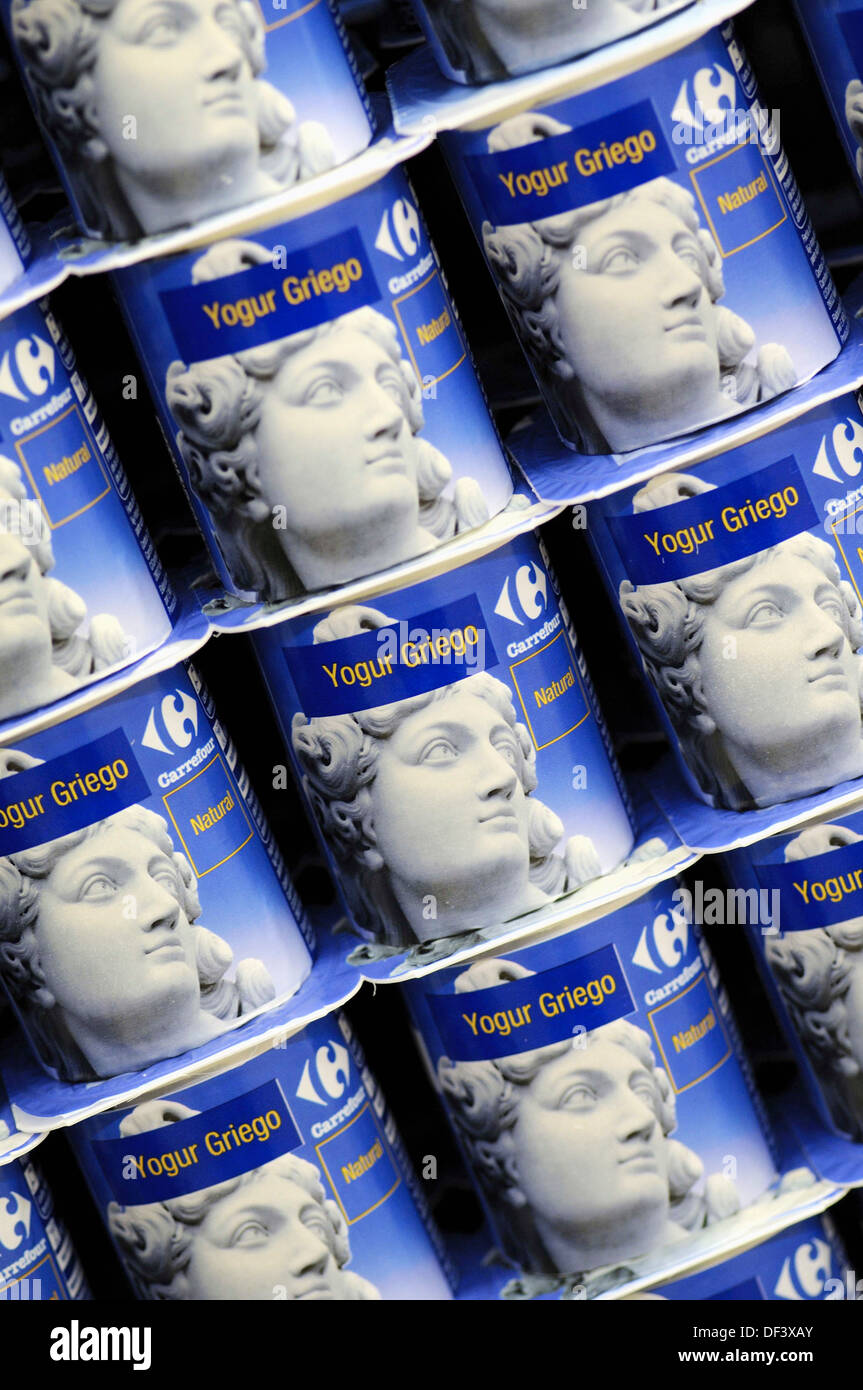 Greek yogurt for sale Stock Photo Alamy