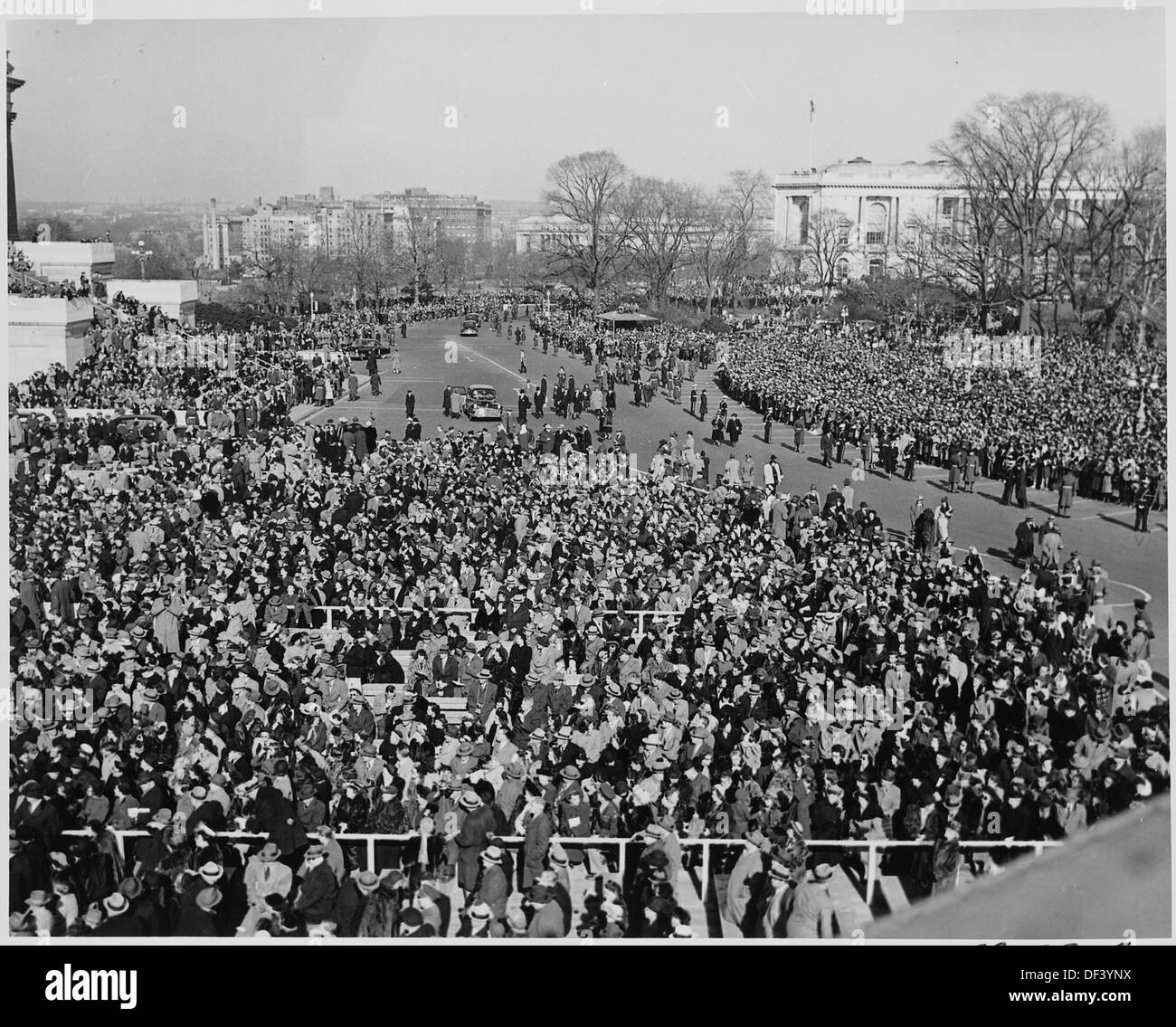 Distance view of the crowd at the inaguration of President Truman. 199985 Stock Photo