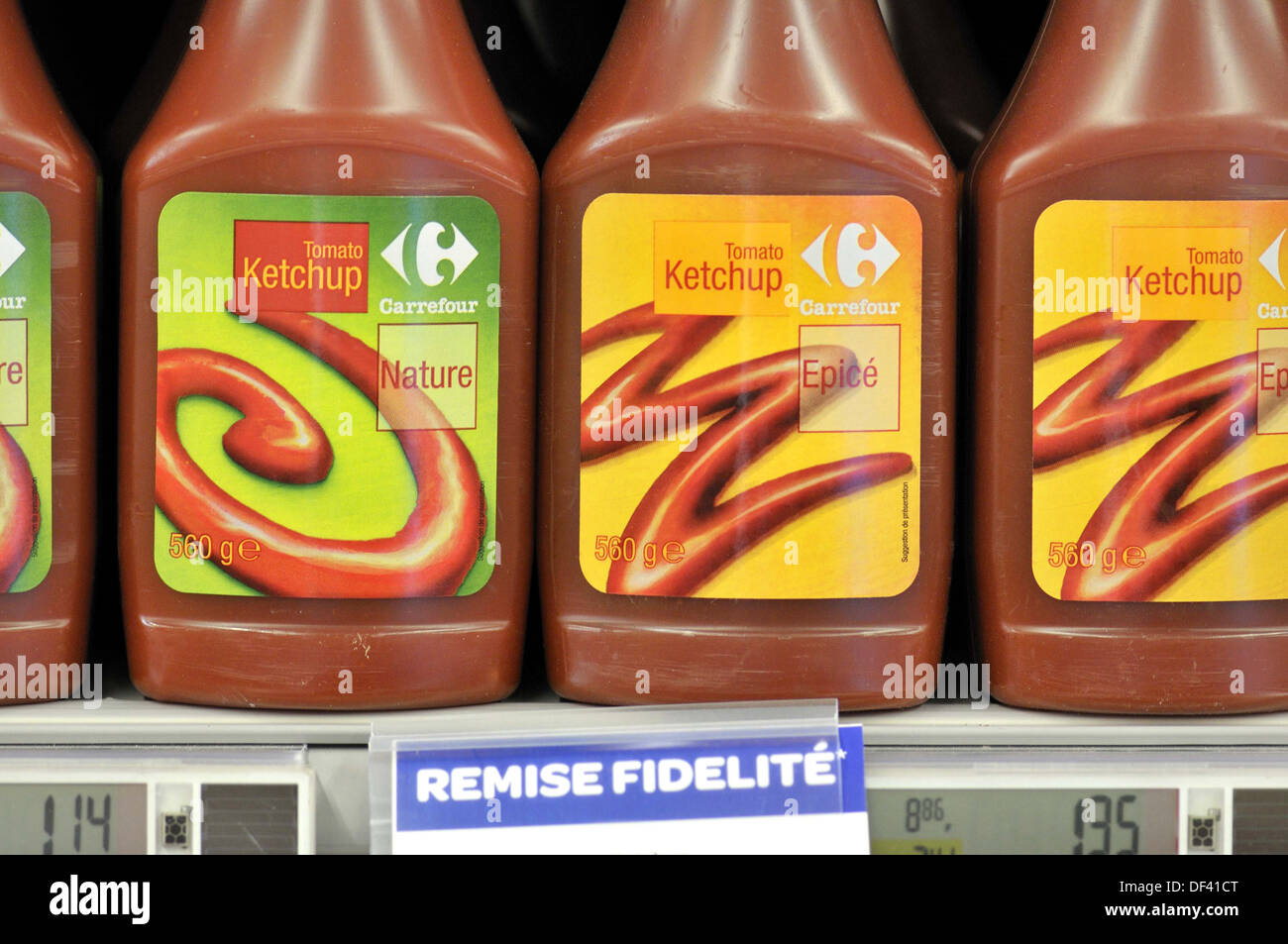 Ketchup in a supermarket, France Stock Photo Alamy