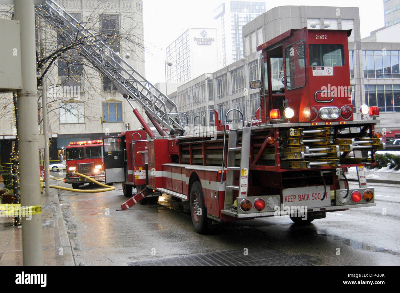 Fire. Downtown Cincinnati, Ohio. USA Stock Photo Alamy