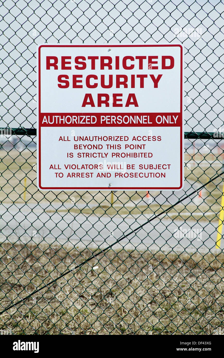 Cleveland Ohio Hopkins airport restricted security area and authorized