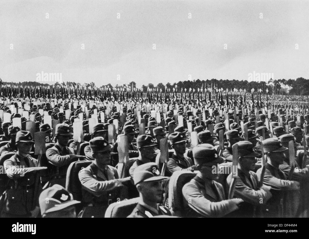 German Soldiers at the 'Rally of Freedom', Reichsparteitag der Freiheit, Nurnberg, Germany, 1935 Stock Photo