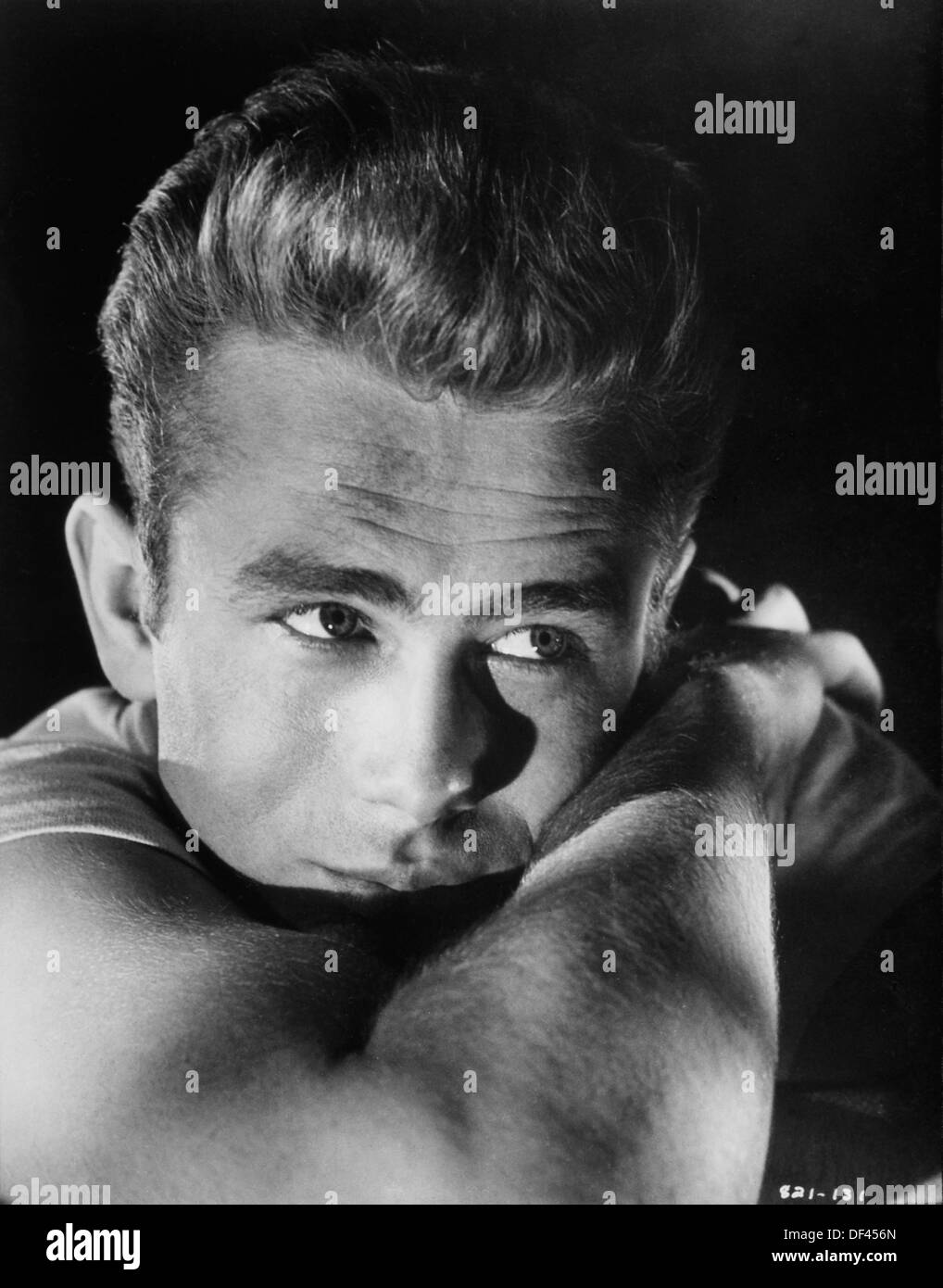 James Dean, Close-Up, Portrait, on-set of the Film, 'Rebel Without a Cause', Warner Bros., 1955 Stock Photo