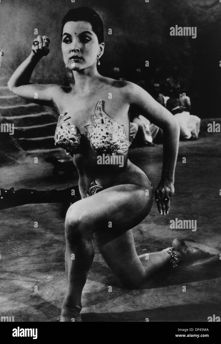 Debra Paget, on-set of the Film, 'Journey to the Lost City', 1960 Stock Photo