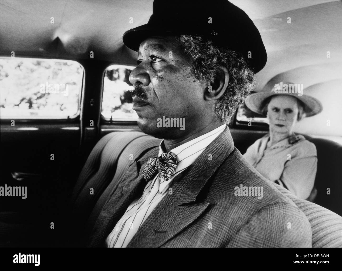 Morgan Freeman and Jessica Tandy, On-Set of the Film, 'Driving Miss Daisy', 1989 Stock Photo