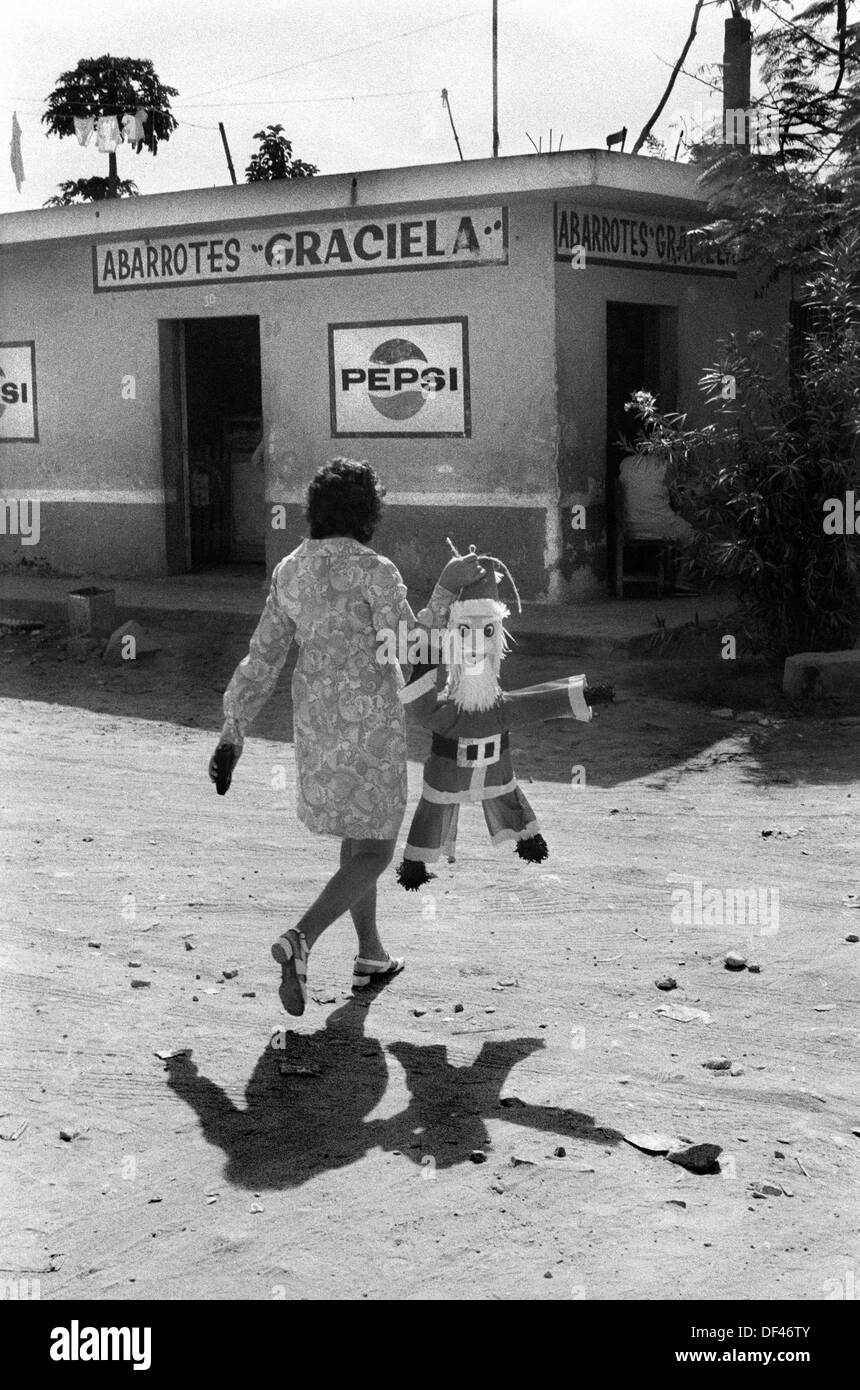 Father Christmas. Mazatlan Mexican state of Sinaloa Mexico  1973, 1970s HOMER SYKES Stock Photo