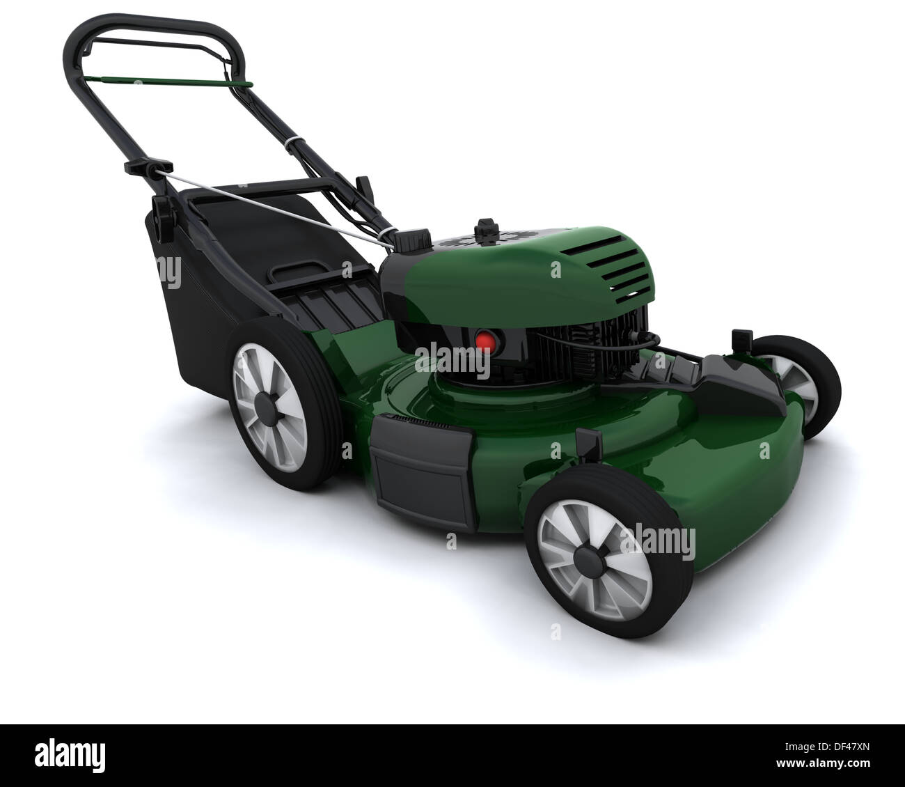 3D render of a lawn mower Stock Photo