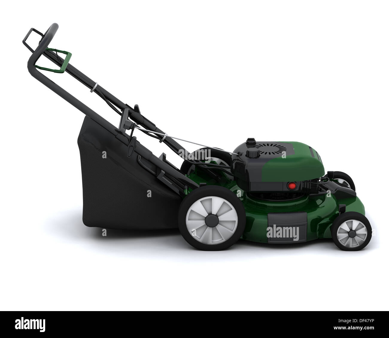 3D render of a lawn mower Stock Photo