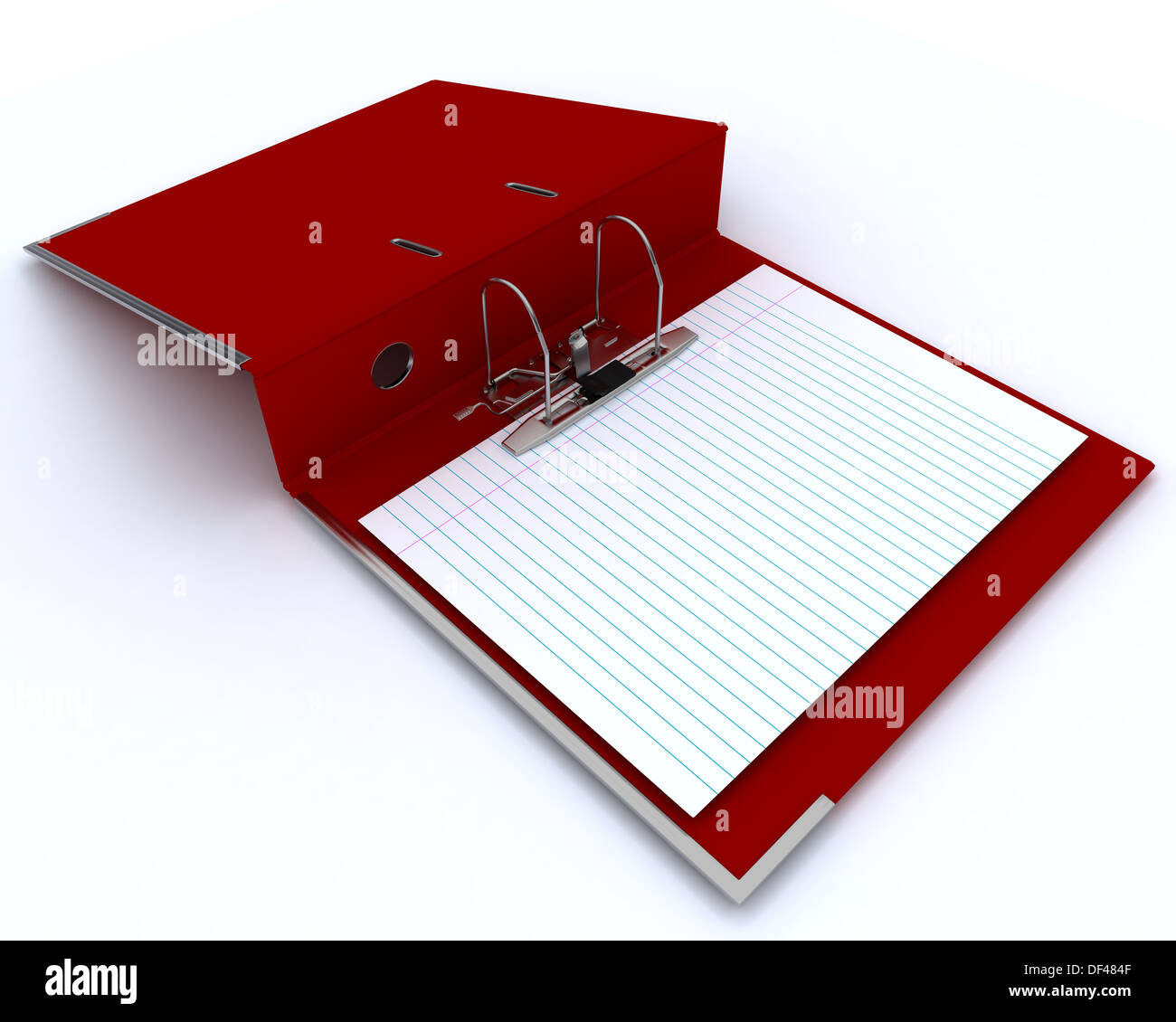 3D Render of Lever Arch Ring Binder Stock Photo Alamy