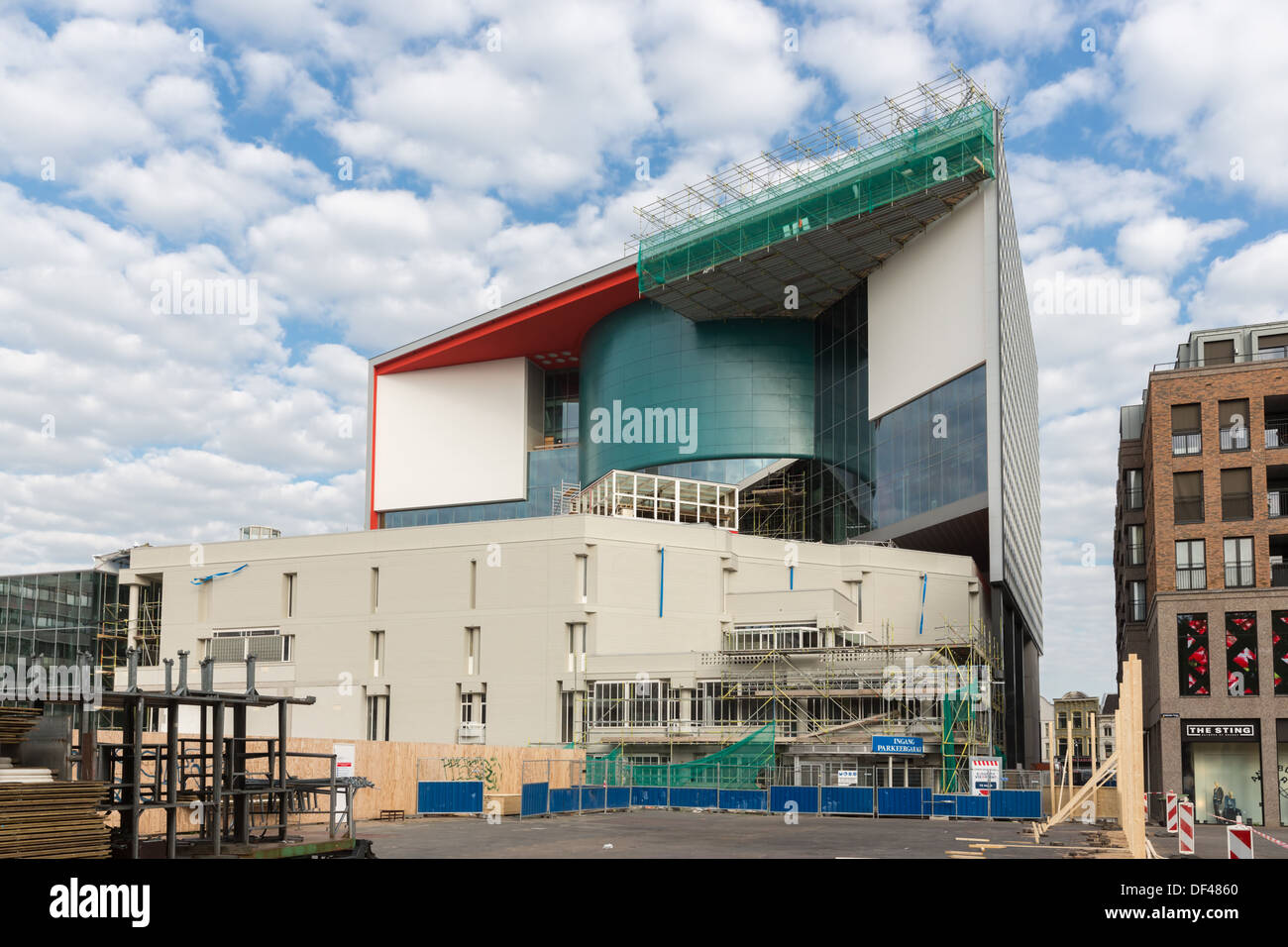 Construction site of the new music center Vredenburg in the centre of ...