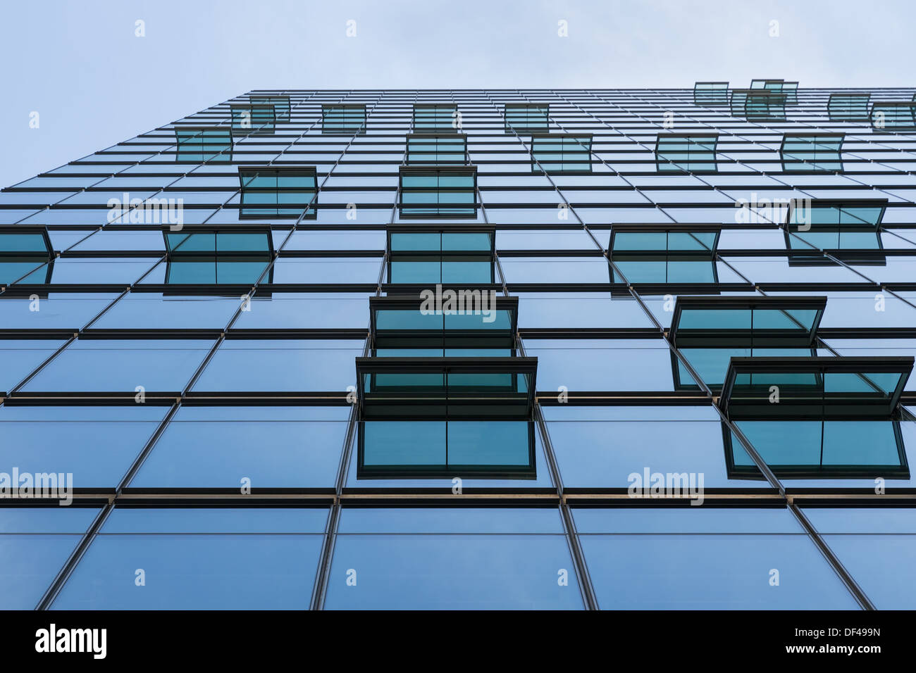 Glass facade with windows of a modern office building Stock Photo