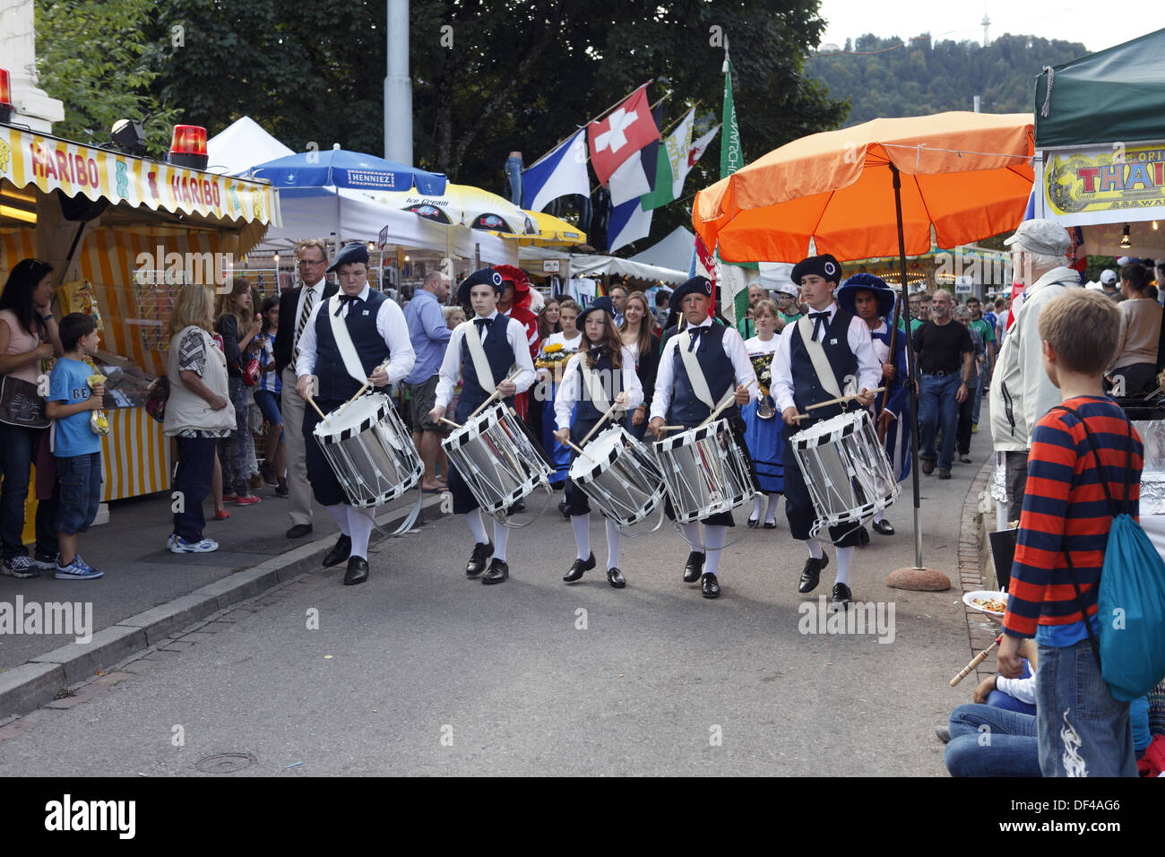 The annual, traditional Knabenschiessen festival, Zurich's oldest & largest festival, held over September bank holiday weekend. Stock Photo