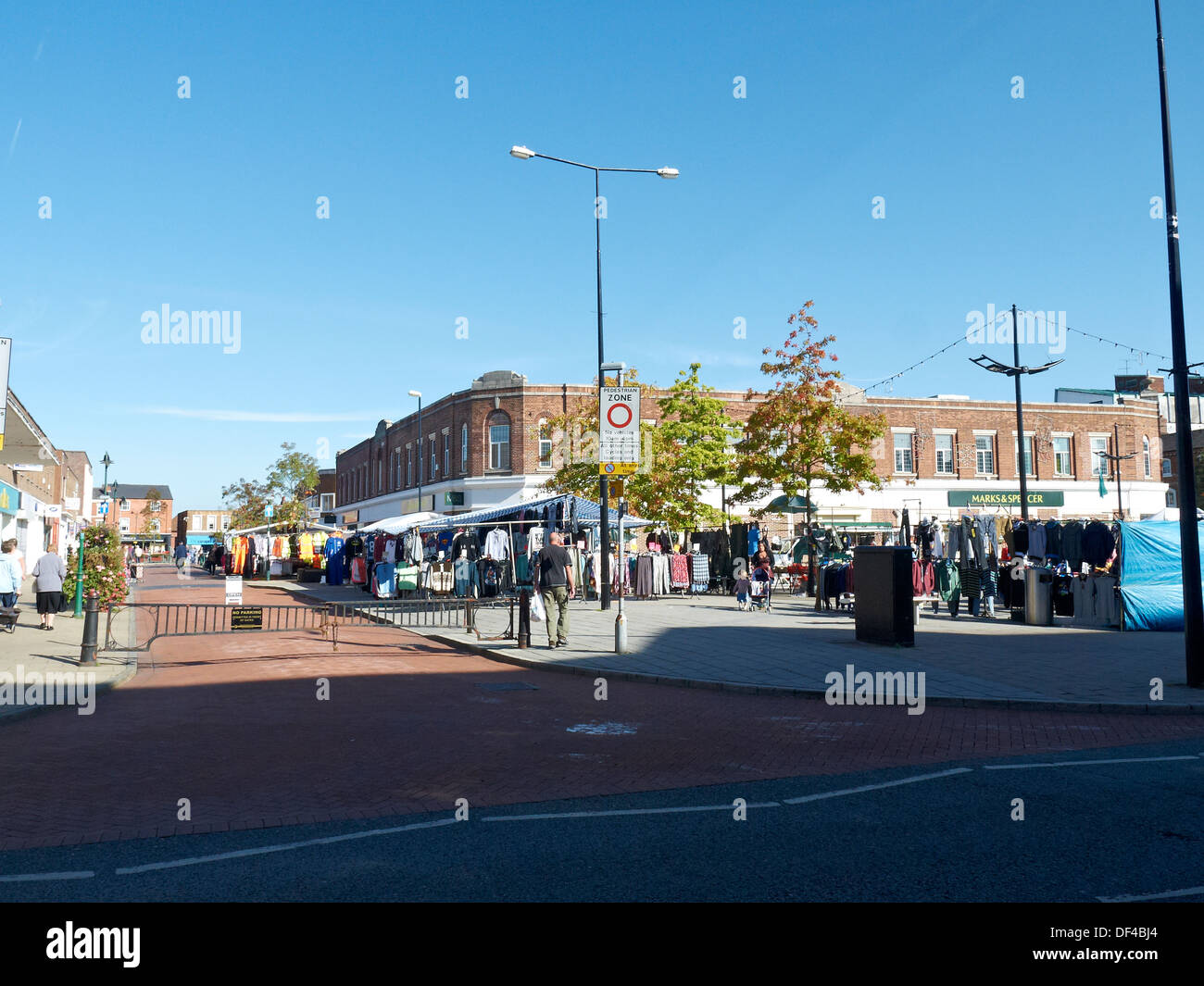 Market day in Crewe Cheshire UK Stock Photo Alamy