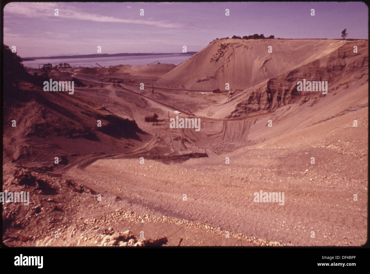 GRAVEL PIT NEAR CHAMBERS CREEK 552177 Stock Photo Alamy