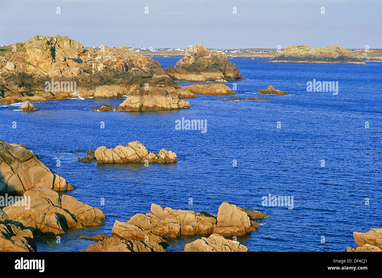 Lampaul Bay, Island of Ouessant, Finistère, Brittany, Atlantic Coast, France Stock Photo
