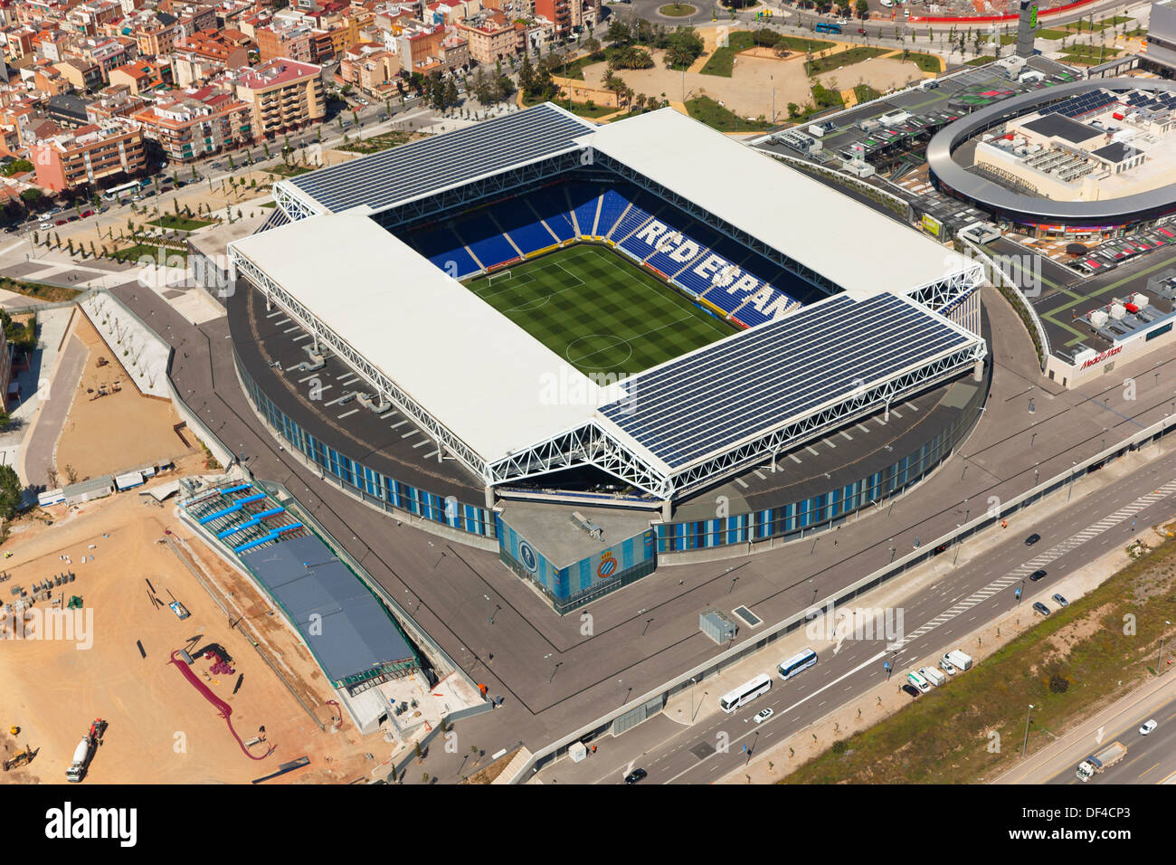 RCD Espanyol soccer stadium, Cornellà de Llobregat, Barcelona Stock ...