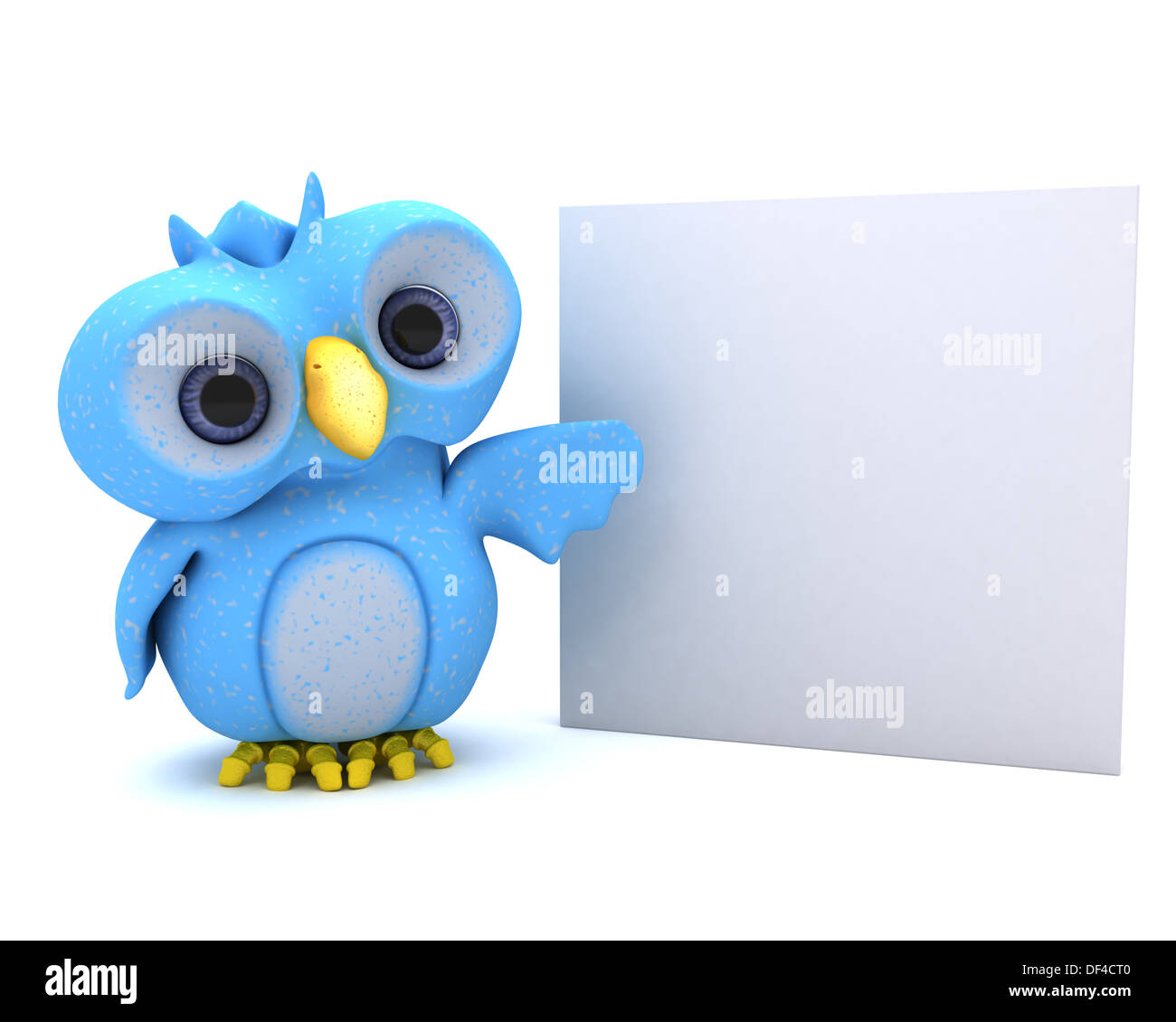 3D Render of a Cute Blue Bird Character Stock Photo - Alamy
