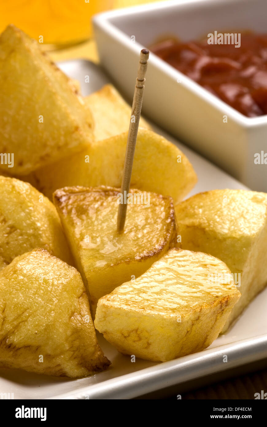 ´Patatas bravas´ roast potatoes in sweet hot sauce Stock Photo Alamy