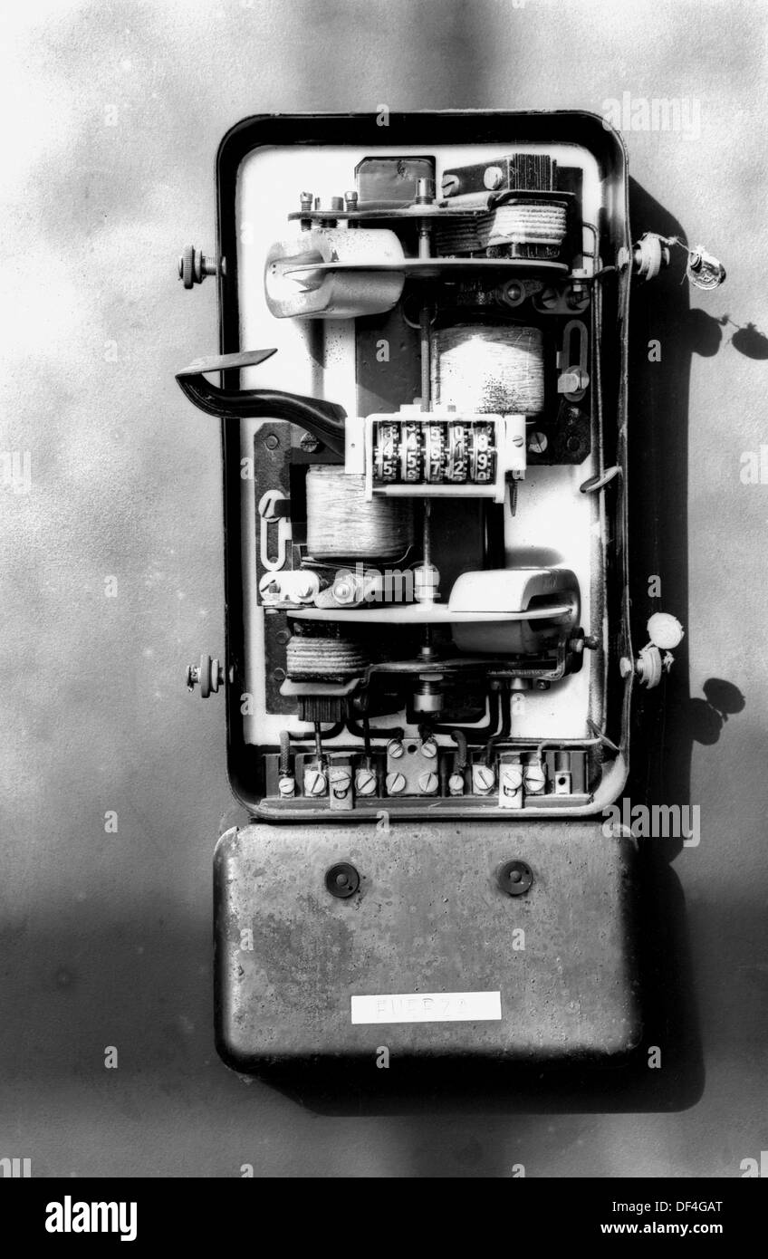 Old electric meter Stock Photo Alamy